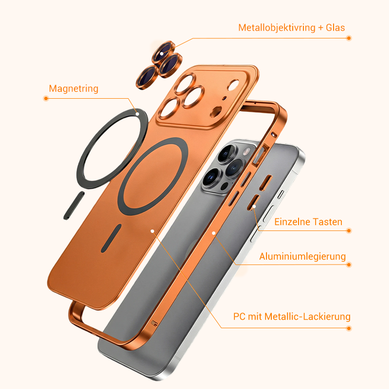 Magnetische Aufladung Aluminium Metall Bumper Matte Case Cover für iPhone