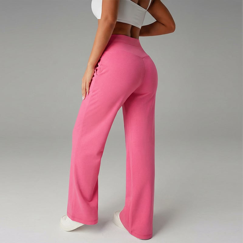 🎉LETZTER TAG AKTION – 50% RABATT 👖✨ Damen Weite Straight-Leg-Hose mit hohem Bund – Stretchstoff + Praktische Taschen + 9 Farben! ✨