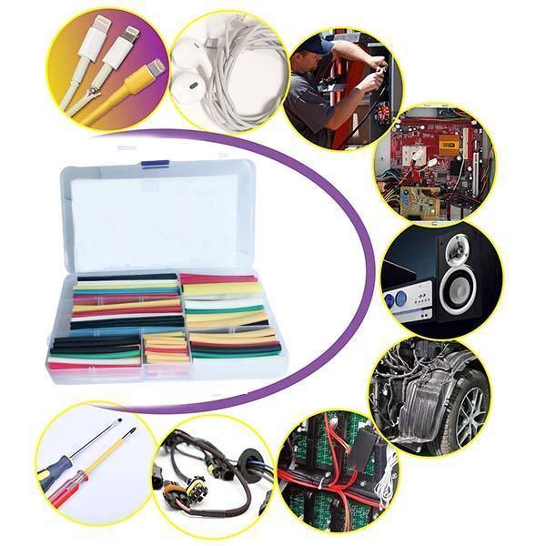 📢📢50 % Rabatt!!+1+1 GRATIS!!⏰🔧 Farbsortiertes Schrumpfschlauch-Set im Koffer | 328/750Teilen🛠️📦