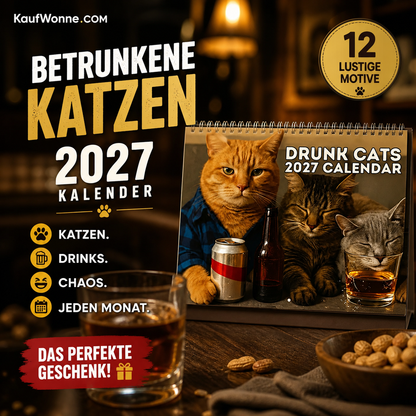 🍺🐱Betrunkene Katzen Kalender 2027