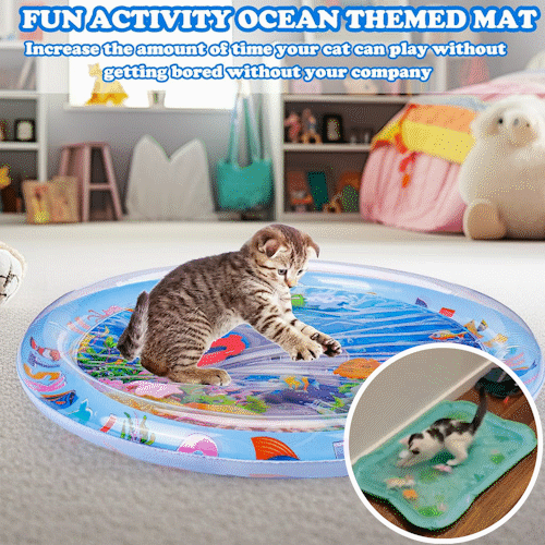 🐱 Mehr Spaß für Wohnungskatzen – 50 % RABATT ✨ Sensorische Wassermatte für Haustiere – Für spielerisches Jagen und erfrischende Abkühlung! 🐟