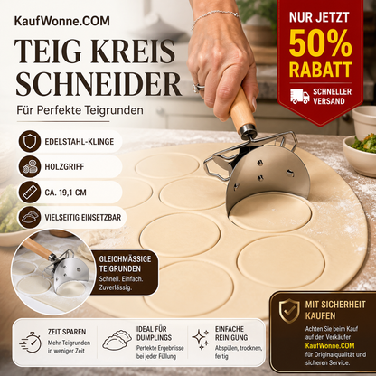 🥟 Spare 50 %! 🔪 Teigtaschenausstecher – Edelstahl, für einfaches und gleichmäßiges Schneiden ✨