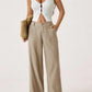 🔥🔥 2026 NEU 🥳☀️ Lässige Damen Loungehose aus Baumwoll-Leinen-Mix 👖 Fließend, gerades Bein & hoher Bund – perfekt für Sommer & Alltag 🌸