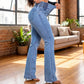 💕Frühlingsneuheit👖Stretch-Schlagjeans mit hohem Bund