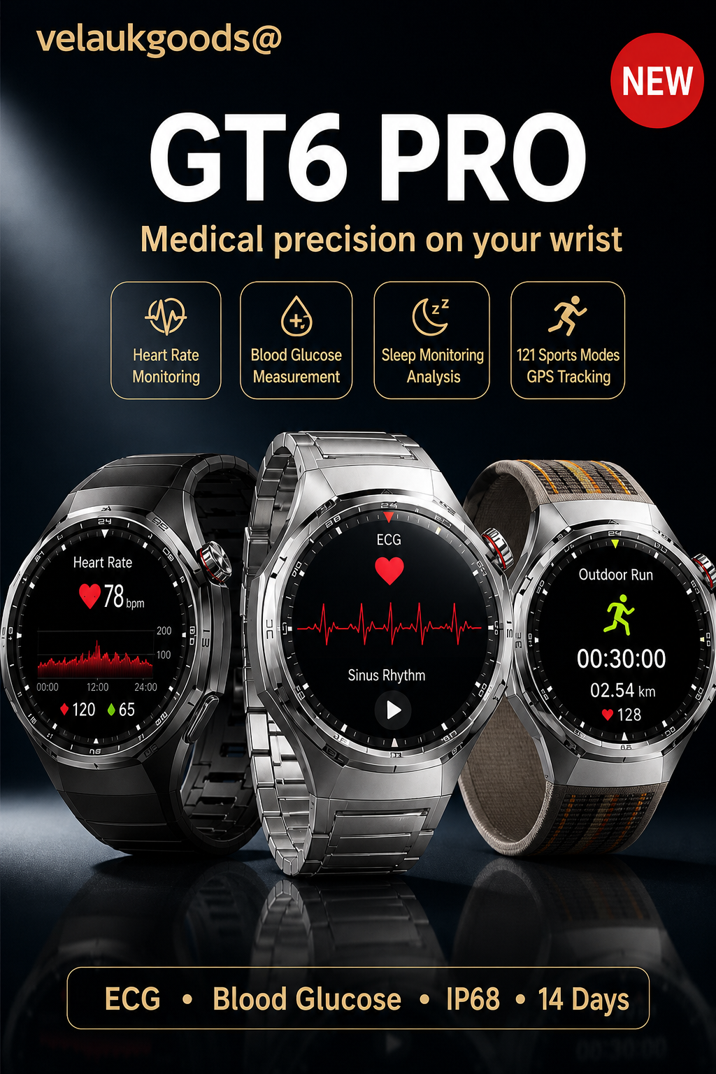 GT6pro Bluetooth-Smartwatch mit Anruffunktion – Bestseller