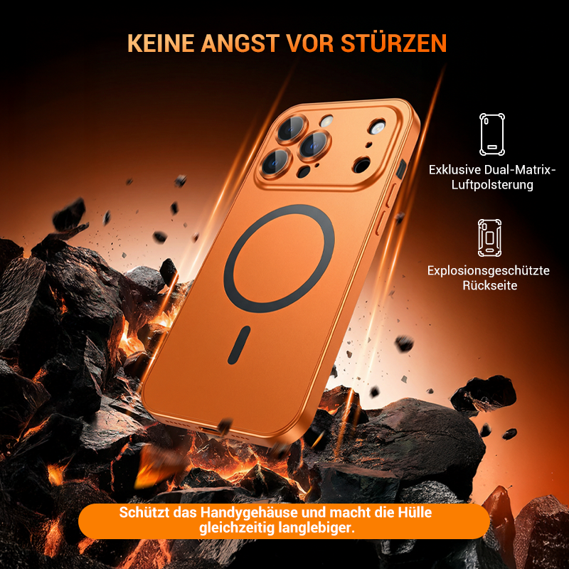 Magnetische Aufladung Aluminium Metall Bumper Matte Case Cover für iPhone
