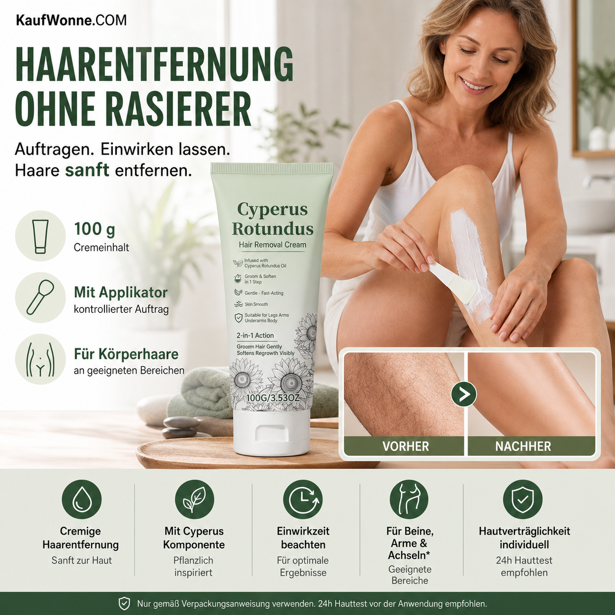 🔥🎁 1+1 GRATIS!!🥳💞 50K+ VERKAUFT! ⚡💧Enthaarungscreme für seidig glatte Ergebnisse