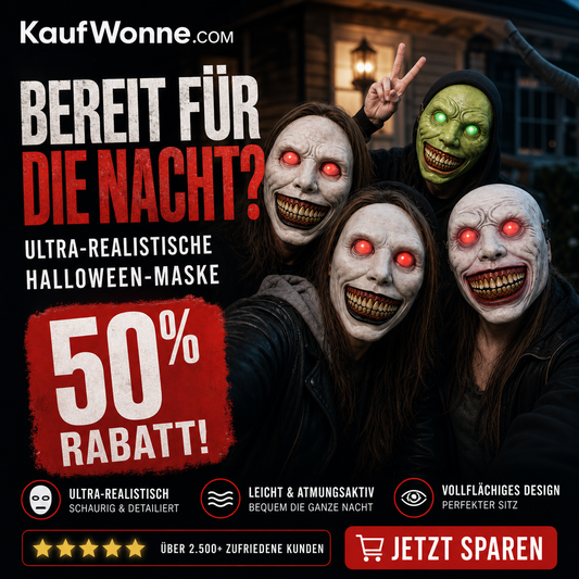 🎃Halloween Verkauf 50% Rabatt👻Gruselige Horrormaske zu Halloween