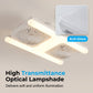 🌬️✨ Doppelter Deckenventilator mit LED-Beleuchtung – modernes Design mit Fernbedienung für Wohn- und Schlafzimmer