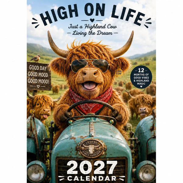 🐮 JETZT 50 % RABATT! 🗓️ Lustiger Wandkalender 2027 mit Hochlandrindern – A4-Format zum Aufhängen, charmantes Design und ein ganzes Jahr voller Spaß – Perfekt für Zuhause, Büro oder als Geschenk ✨