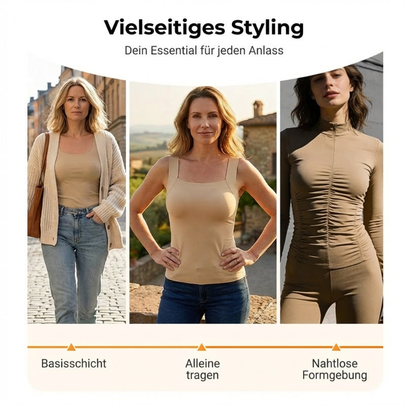 🏆Letzter Tag Sonderpreis 11,99 €!!💐Thermische Tank-Tops für Damen mit U-Ausschnitt und integriertem BH🌟💓