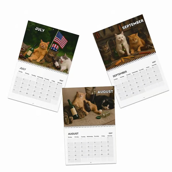 🍺🐱Betrunkene Katzen Kalender 2027