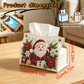 🔥🎁 2+1 GRATIS!!🎄✨ Decorative Beaded Christmas Tissue Box Cover – Elegant Santa, Snowman & Reindeer Holiday Decor
