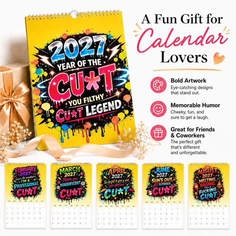 💥Frühbucherangebot – 49 % Rabatt🎁Wandkalender „Jahr der Schlampe 2027“ – Kalender mit frechem Graffiti-Humor📆🌟