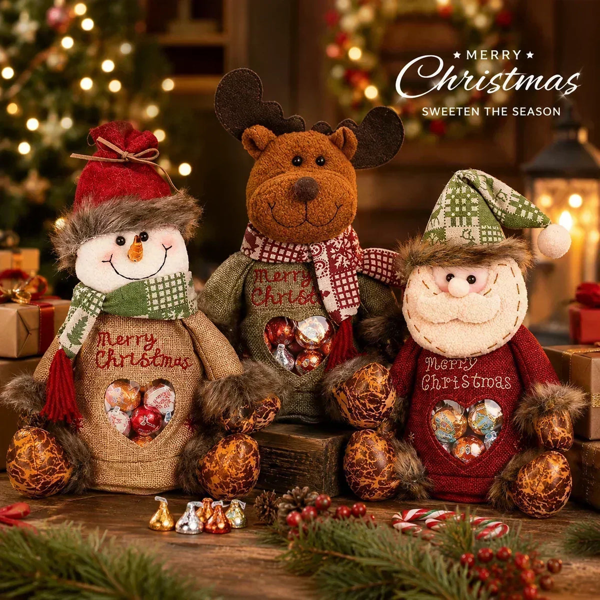 【🎁Letzter Tag 50 % Rabatt】🎉🎅Weihnachtsgeschenktüten mit Reißverschluss