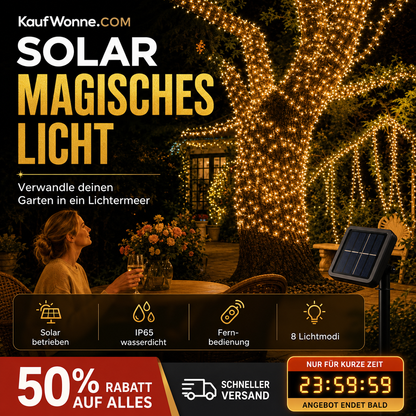 🎁50 % Rabatt! Solar‑Dekor‑Lichterketten 🏠Unverzichtbare Dekoration für den Garten
