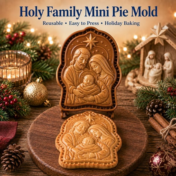 🔥🎁KAUFE 1, ERHALTE 1 GRATIS🔥✝️ Mini‑Weihnachts‑Pasteten‑Formen mit Glaubens‑ & Jesus‑Christus‑Motiven | Wiederverwendbare geprägte Formen für detailreiche Pasteten mit Gebetstexten, perfekt als Weihnachtsgeschenk🥧✨