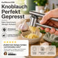 🧄 Schluss mit mühsamem Knoblauchhacken! Hochwertige Edelstahl-Knoblauchpresse – ein Druck, feines Knoblauchmus fertig.