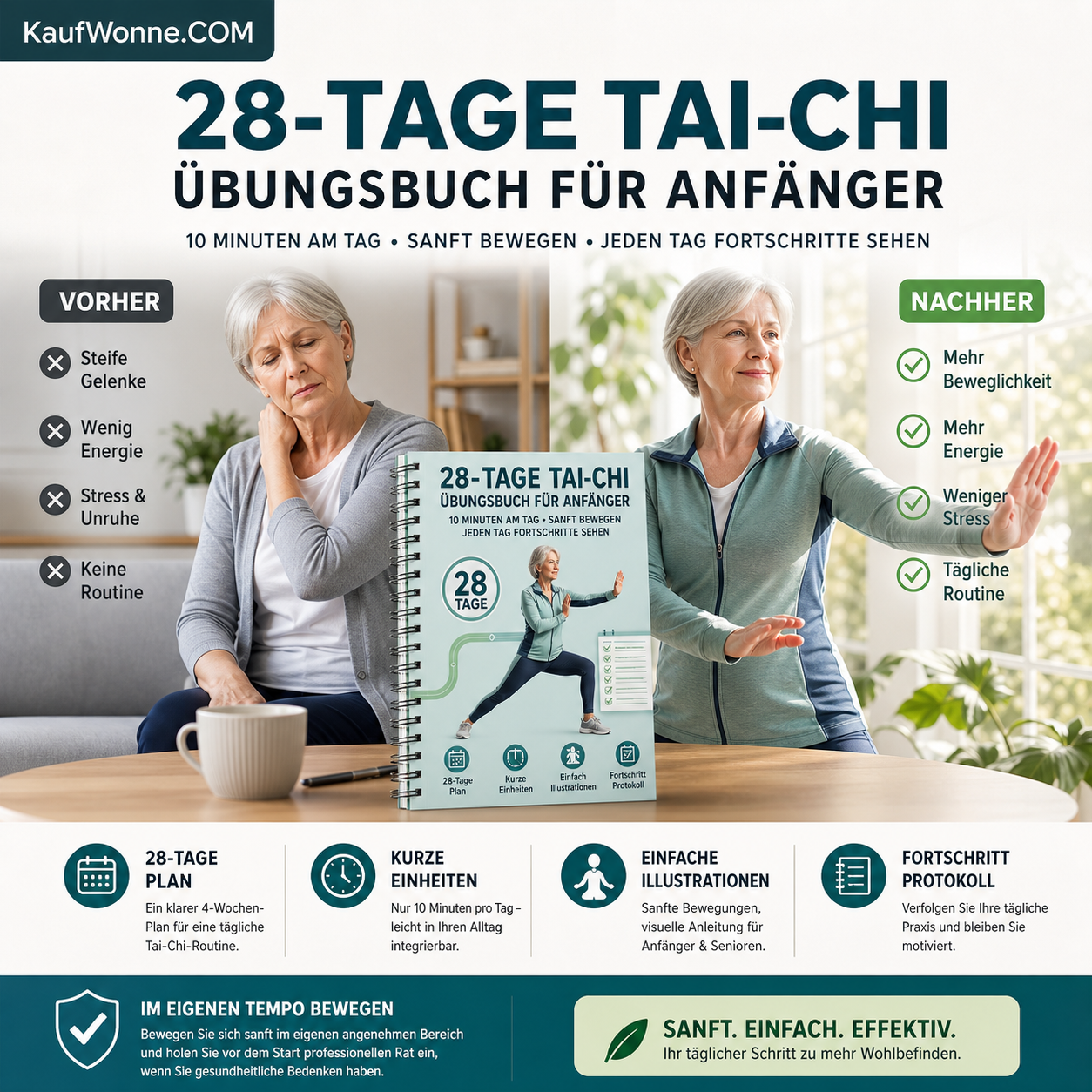 ⏰Wellness-Highlight | 28-Tage Tai-Chi-Buch🧘☯️