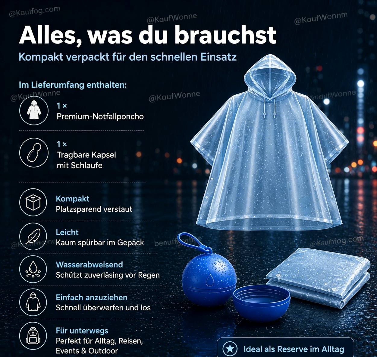 🥳HEISSER SALE 2026🥳💞 50K+ VERKAUFT! ⚡🌧️Einweg-Regenjacke in Mini-Kugelform (1 kaufen, 2 gratis)