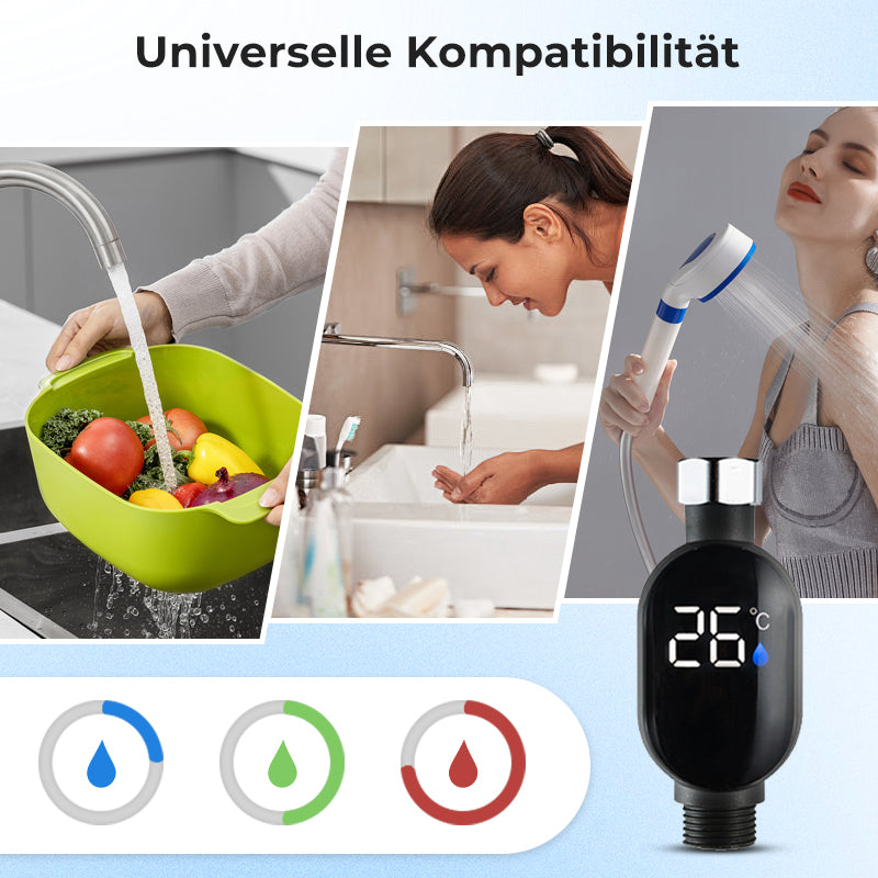 🚿 1 kaufen, 1 gratis dazu 🌡️ Duschthermometer – Sofortige digitale Anzeige, wasserdicht und einfach zu installieren für sicheres Duschen 👶📦