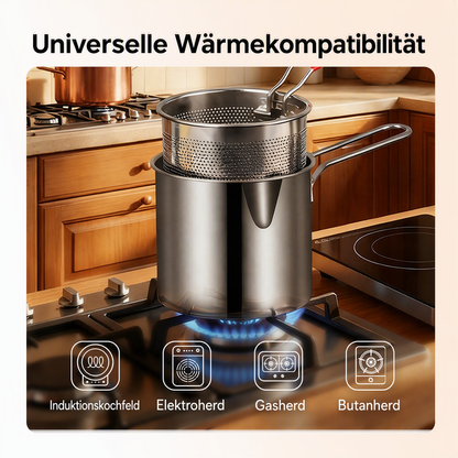 🔥Multifunktionale Fritteuse aus Edelstahl 304