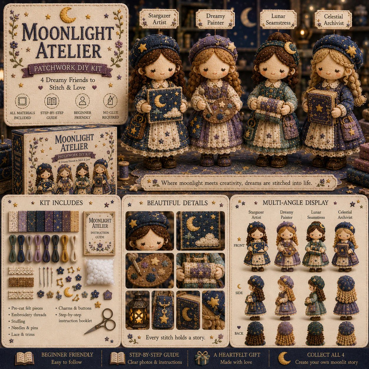 🎁Hot Sales-49% OFF🧵 Tiny Worlds Collection – Patchwork DIY Kit Series