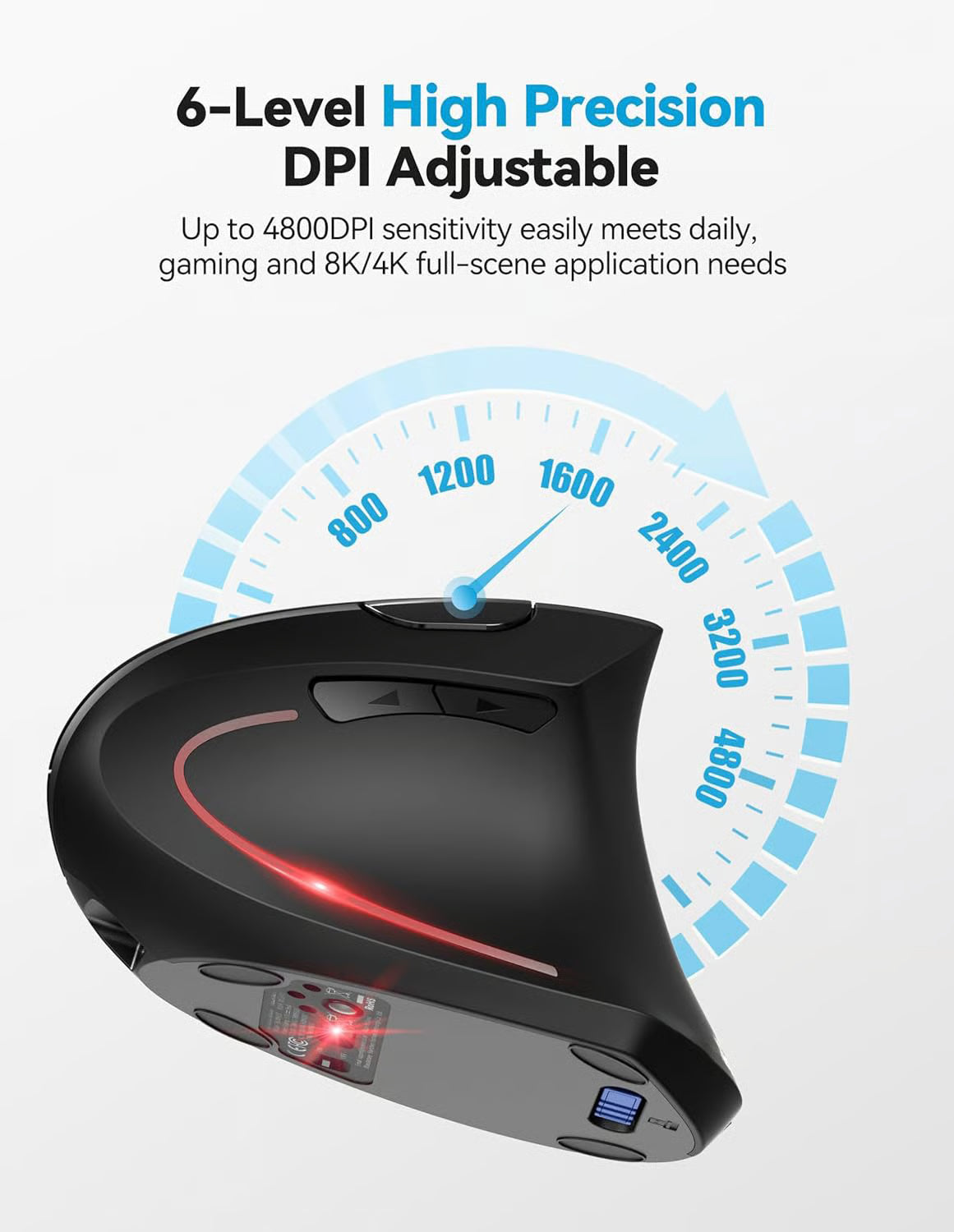 🖱️ 2 Kaufen, 1 Gratis 🎁✨Ergonomische Kabellose Vertikal-Maus mit Handgelenkschutz | ⚡USB-aufladbarer Optischer Maus