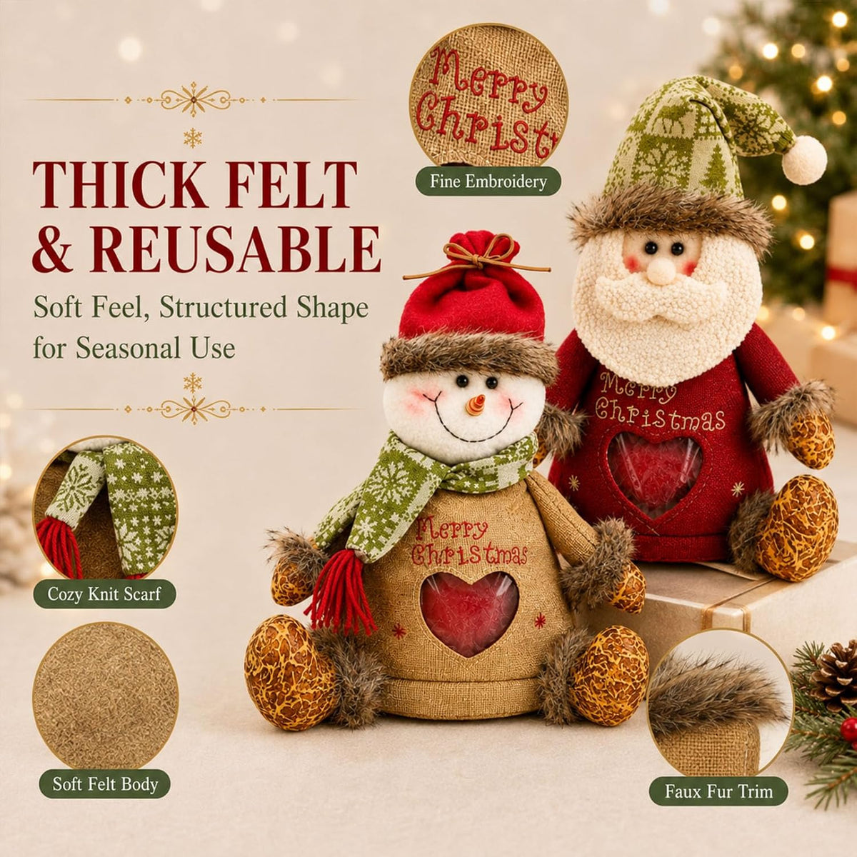 【🎁Letzter Tag 50 % Rabatt】🎉🎅Weihnachtsgeschenktüten mit Reißverschluss