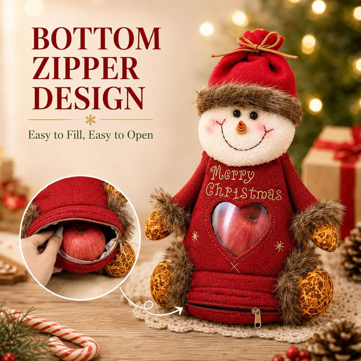 【🎁Letzter Tag 50 % Rabatt】🎉🎅Weihnachtsgeschenktüten mit Reißverschluss