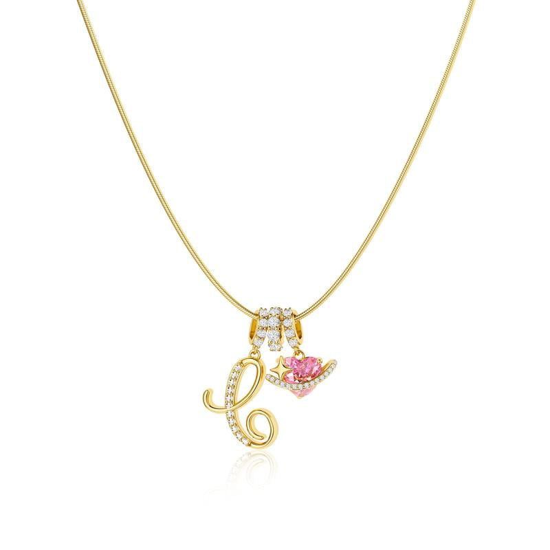 💖 LETZTER TAG – 50 % RABATT ✨ 3-lagige Anhänger-Halsketten mit Initialen A-Z 🎀 | Personalisiert & elegant