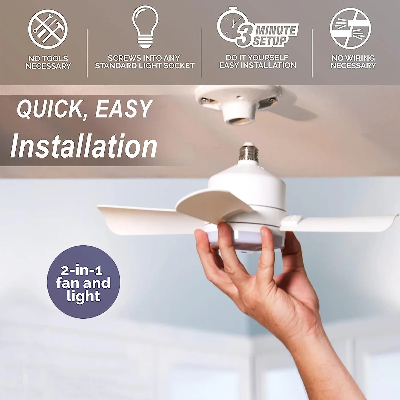 ✨Nur solange der Vorrat reicht: 50 % Rabatt!🍃 Intelligenter Deckenventilator mit Licht, RGB-Beleuchtung und Bluetooth-Lautsprecher