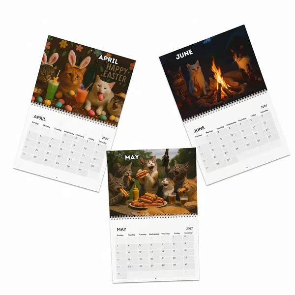 🍺🐱Betrunkene Katzen Kalender 2027