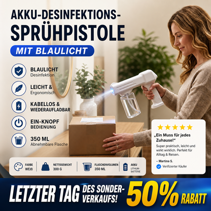 🔫 50 % RABATT! 🧴 Akku-Sprühpistole (350 ml) – Wiederaufladbar, leicht und vielseitig – Ideal für Desinfektionsmittel, Wasser oder selbst hergestellte Lösungen 🌿