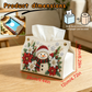 🔥🎁 2+1 GRATIS!!🎄✨ Decorative Beaded Christmas Tissue Box Cover – Elegant Santa, Snowman & Reindeer Holiday Decor