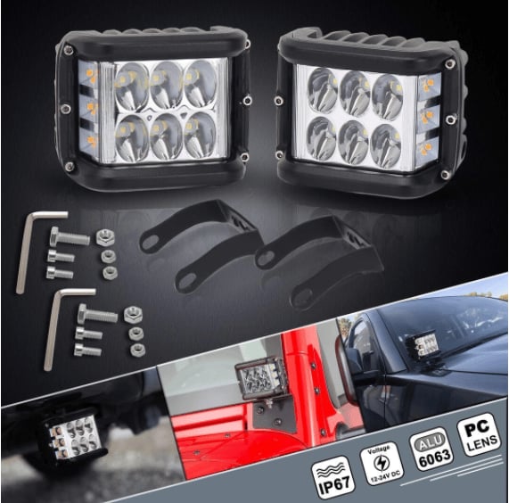 🔥 50% RABATT Dual Side Shooter Dual Color Strobe –  🚗Zweifarbig, Superhell & Sicher! 🚦 Für Autos, LKWs & Motorräder ⚡