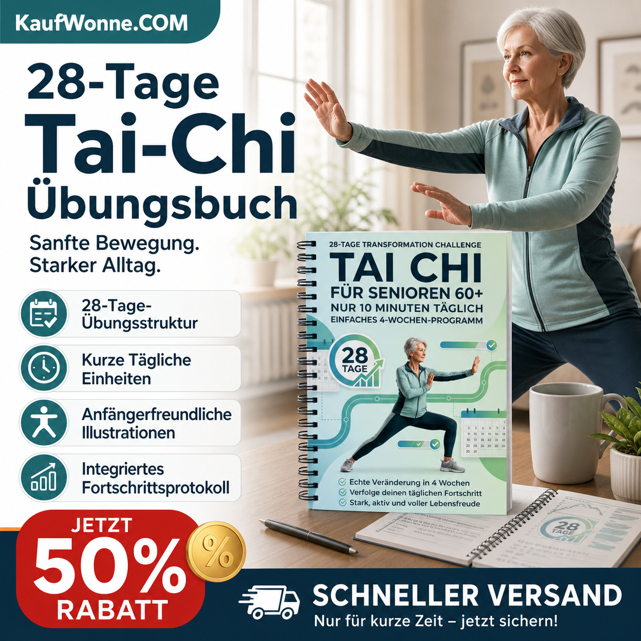 ⏰Wellness-Highlight | 28-Tage Tai-Chi-Buch🧘☯️