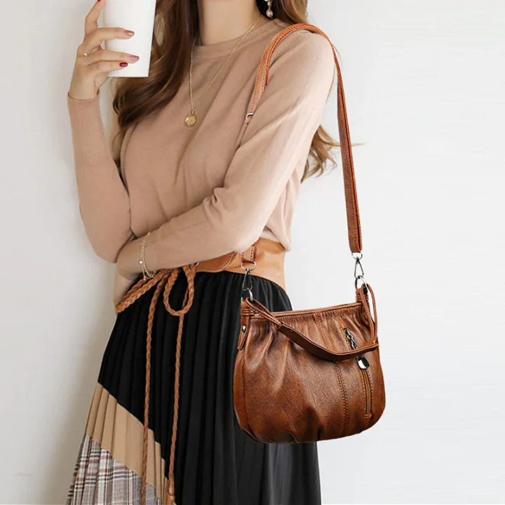 📢📢50 % Rabatt!! ⏰Damen Plissee-Handtasche aus weichem Material – Vielseitig tragbar als Hand-, Schulter- oder Umhängetasche 👜✨