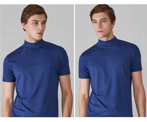 🔈🔈2026 Heißer Verkauf – 50 % Rabatt🎁Hochgeschlossenes, schmal geschnittenes T-Shirt für Herren