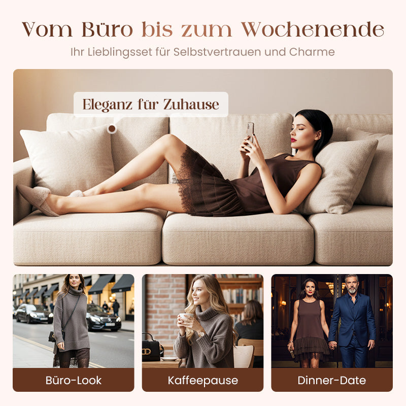 ❄️Heißer Verkauf 50 % Rabatt!!⚡Rollkragenpullover-Kleid-Set | Rollkragenpullover-Kleid-Set | Perfekt für Winter – Jetzt warm & stylisch!✈️ Kostenloser Versand
