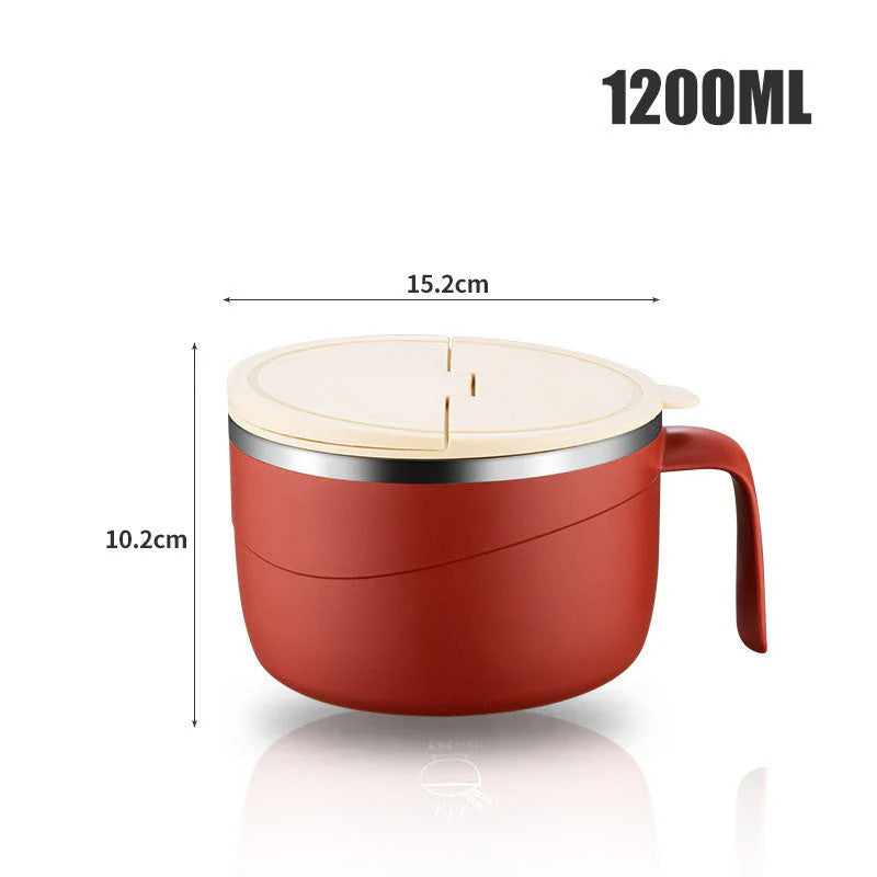 🔥Letzte 4 Stunden Angebot: 50 % sparen⏰🍜304 Edelstahl isolierte Ramen-Schüssel