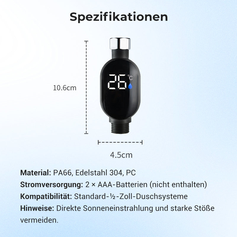 🚿 1 kaufen, 1 gratis dazu 🌡️ Duschthermometer – Sofortige digitale Anzeige, wasserdicht und einfach zu installieren für sicheres Duschen 👶📦