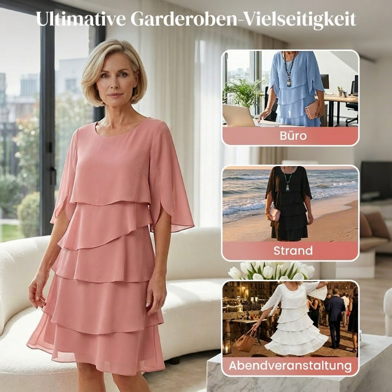 🎁 50 % RABATT! Elegantes, mehrlagiges Rüschenkleid für Damen – Müheloser Stil für jeden Anlass 💃
