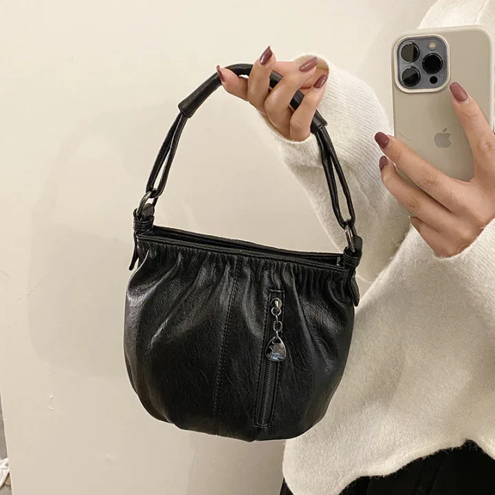 📢📢50 % Rabatt!! ⏰Damen Plissee-Handtasche aus weichem Material – Vielseitig tragbar als Hand-, Schulter- oder Umhängetasche 👜✨