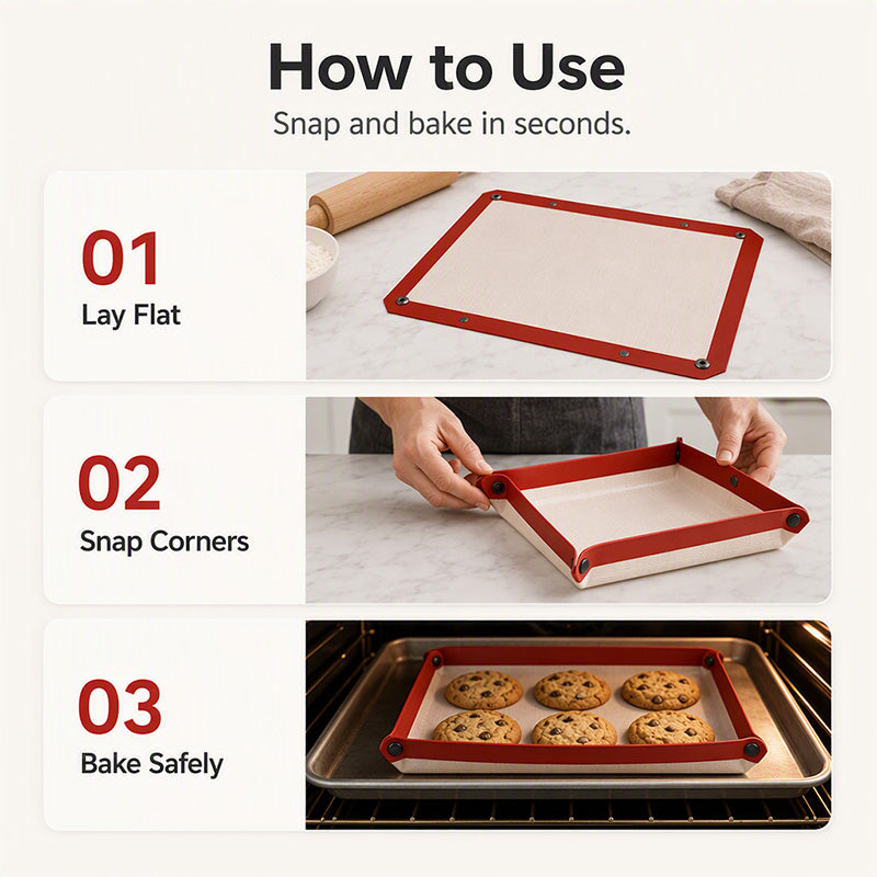🍪 2-in-1 Faltbare Silikon-Backform