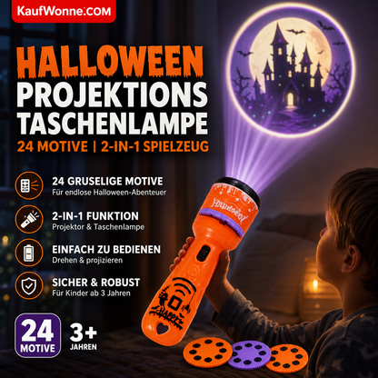🎃👻 Kinder-Projektions-Taschenlampen-Spielzeug für Weihnachten & Halloween