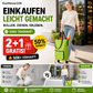 🔥🎁 2+1 GRATIS!! 🥳💞 Über 50.000 verkaufte Artikel! ⚡🛒 Faltbare Einkaufstasche, grün