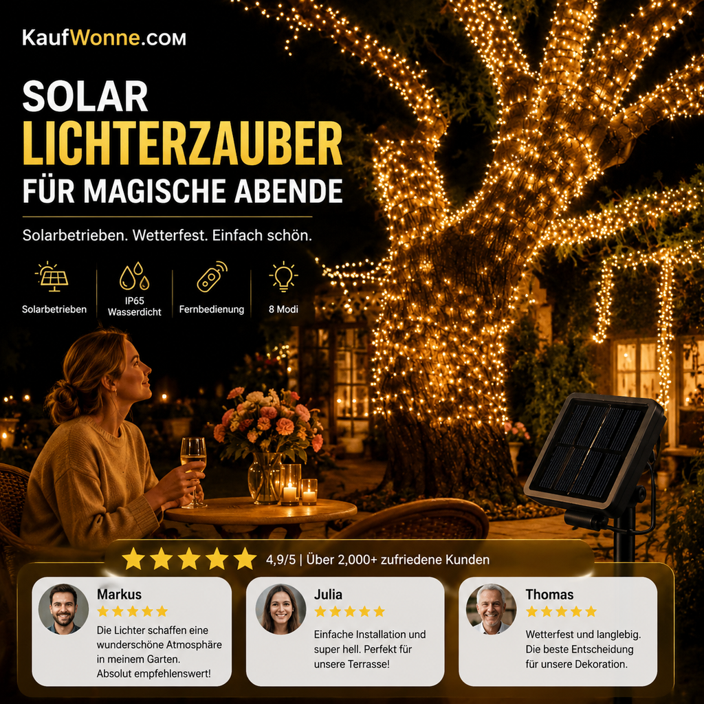 🎁50 % Rabatt! Solar‑Dekor‑Lichterketten 🏠Unverzichtbare Dekoration für den Garten