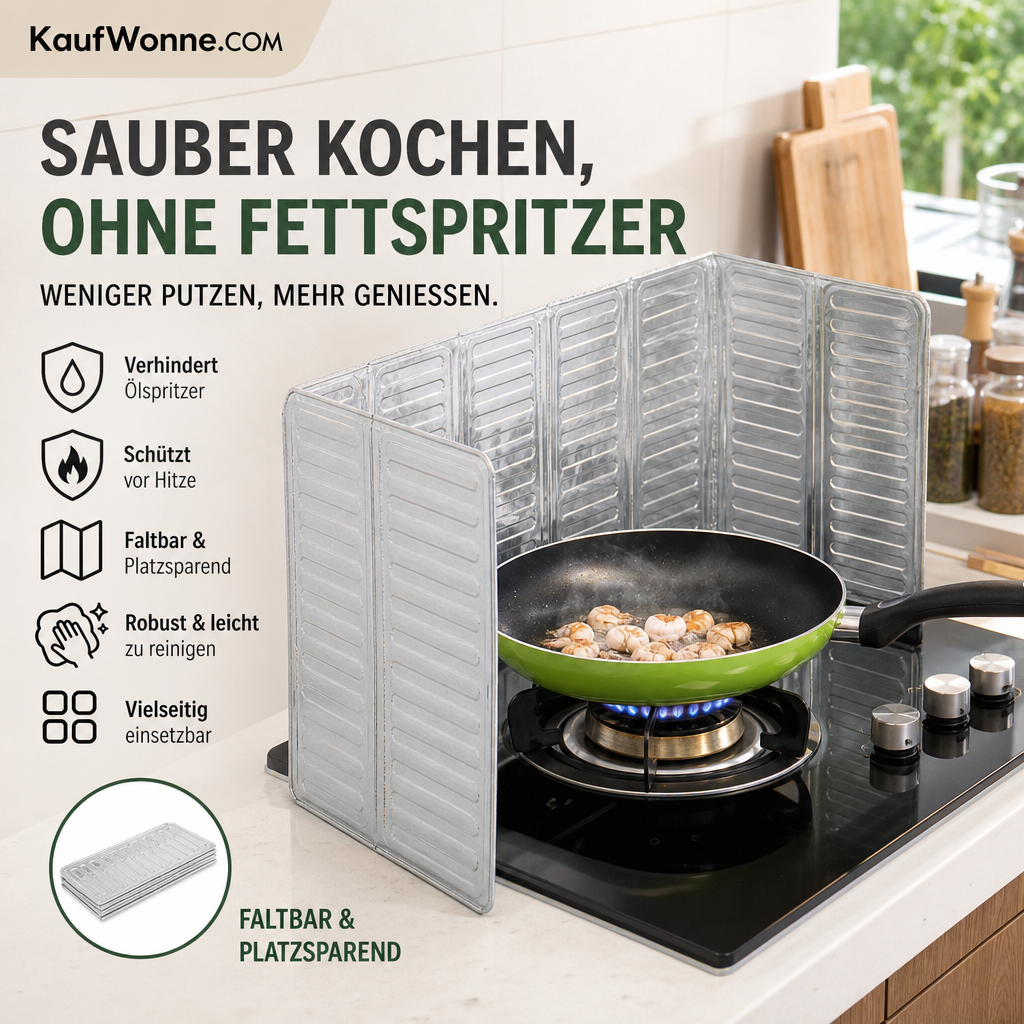 😍Schutz vor Ölspritzern in der Küche✨Halten Sie Ihre Küche sauber und ordentlich
