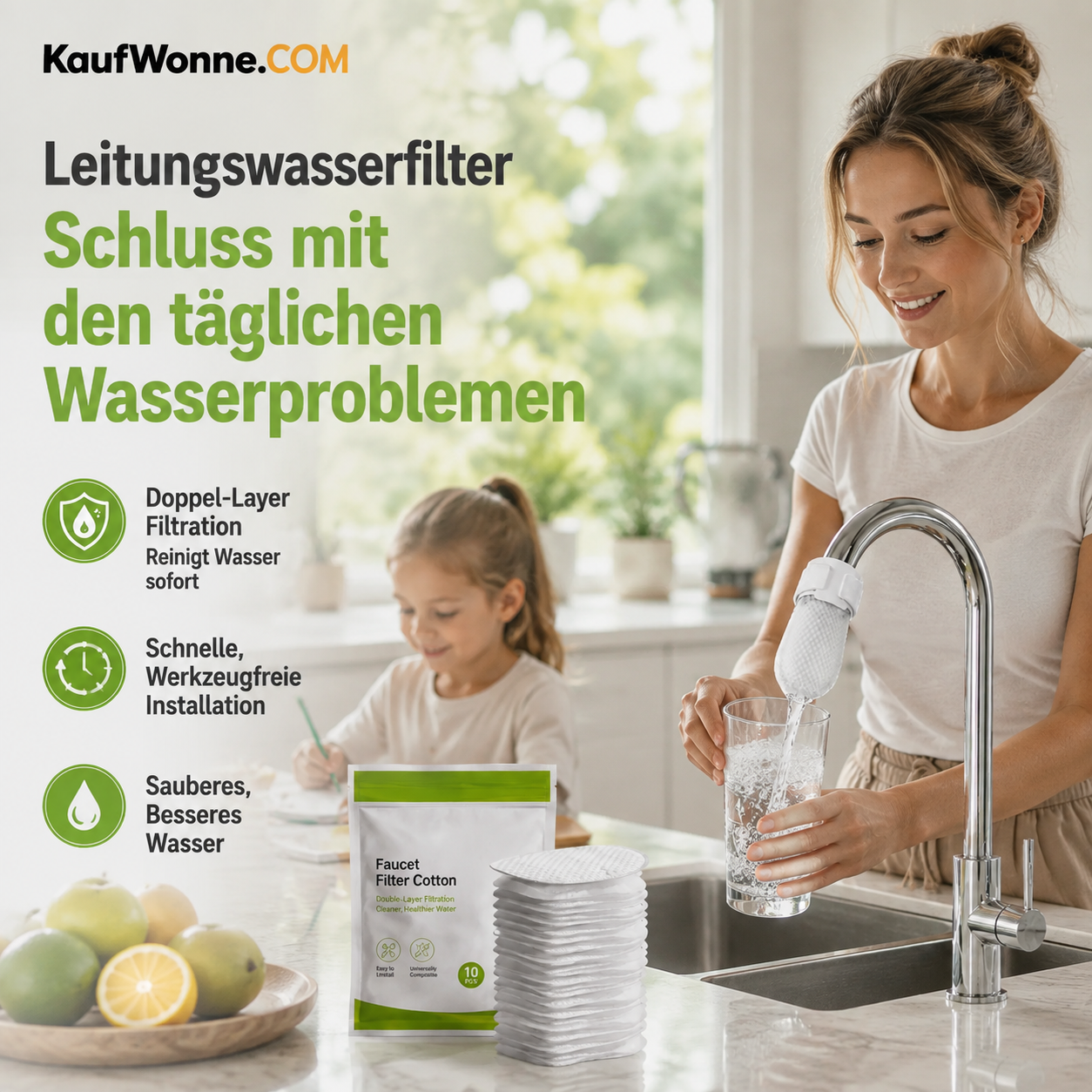 🔥🎁 2+1 GRATIS!!🥳💞 50K+ VERKAUFT! ⚡💧Spritzschutzfilter für Küchenarmaturen zur Entfernung von Ablagerungen und Rost